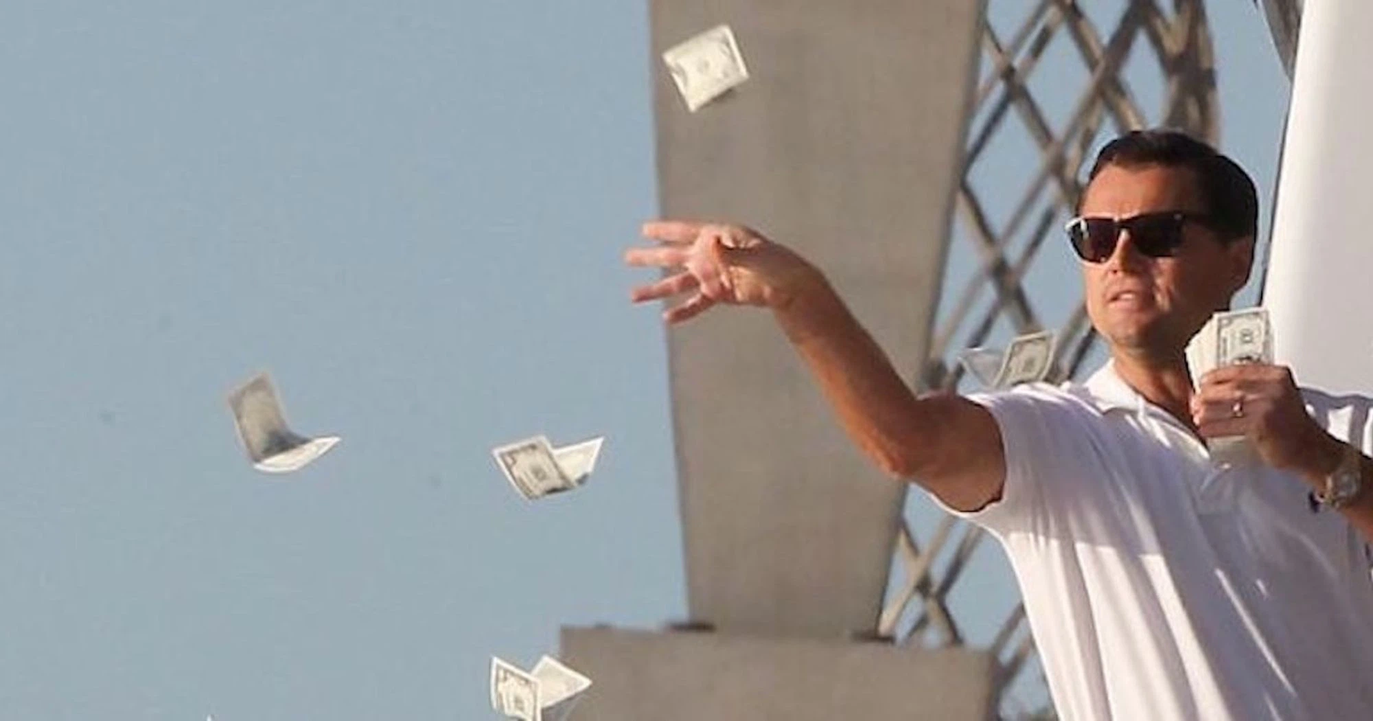 A shot with Leonardo Dicaprio in The Wolf of Wall Street