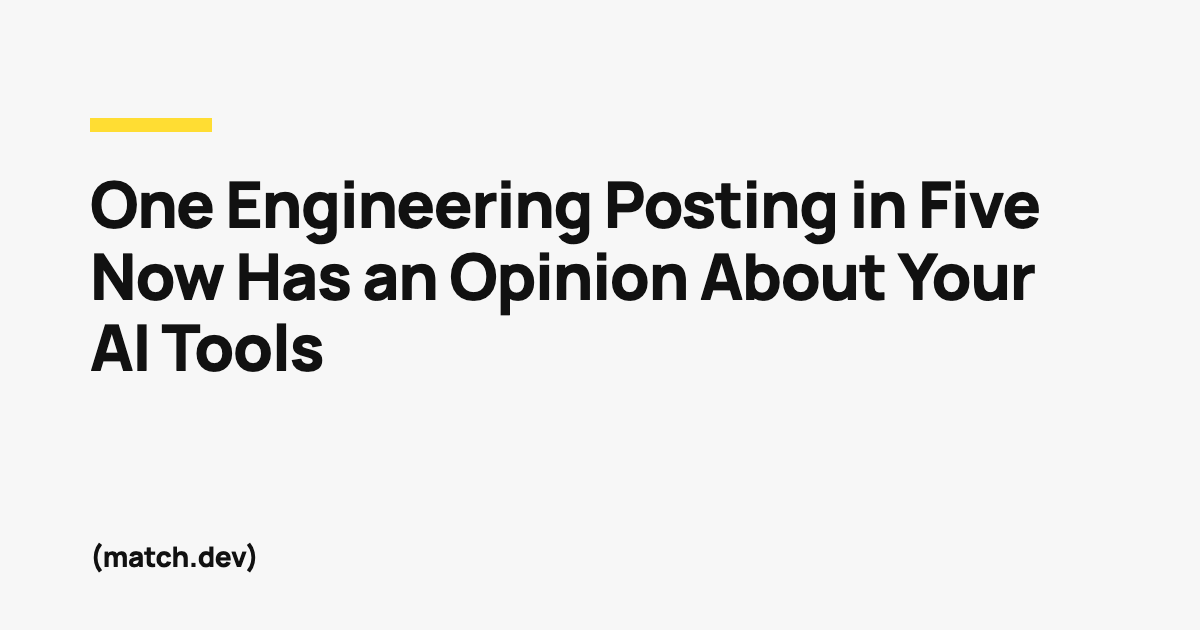 AI Coding Tools in Job Postings: What 4,820 Engineering Roles Say in 2026