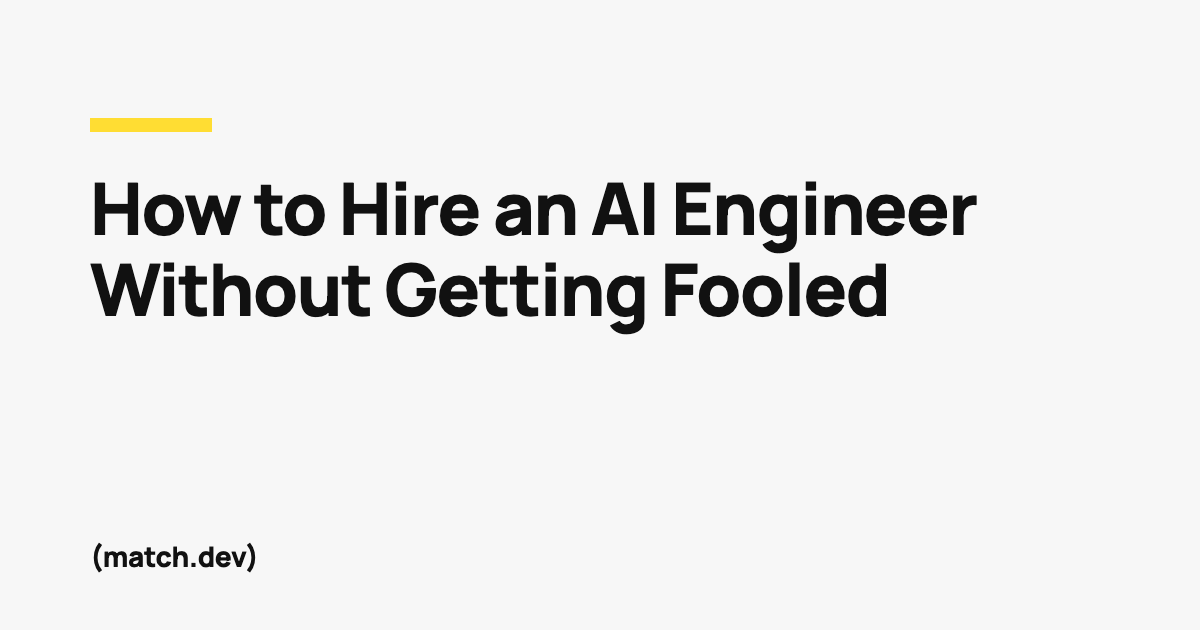 How to Hire an AI Engineer: What the Job Is, What It Pays, and How to Tell