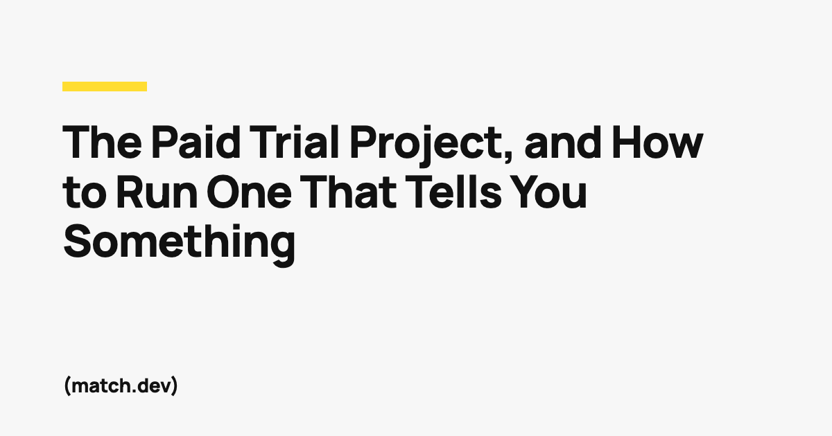 How to Run a Paid Trial Project When Hiring a Developer